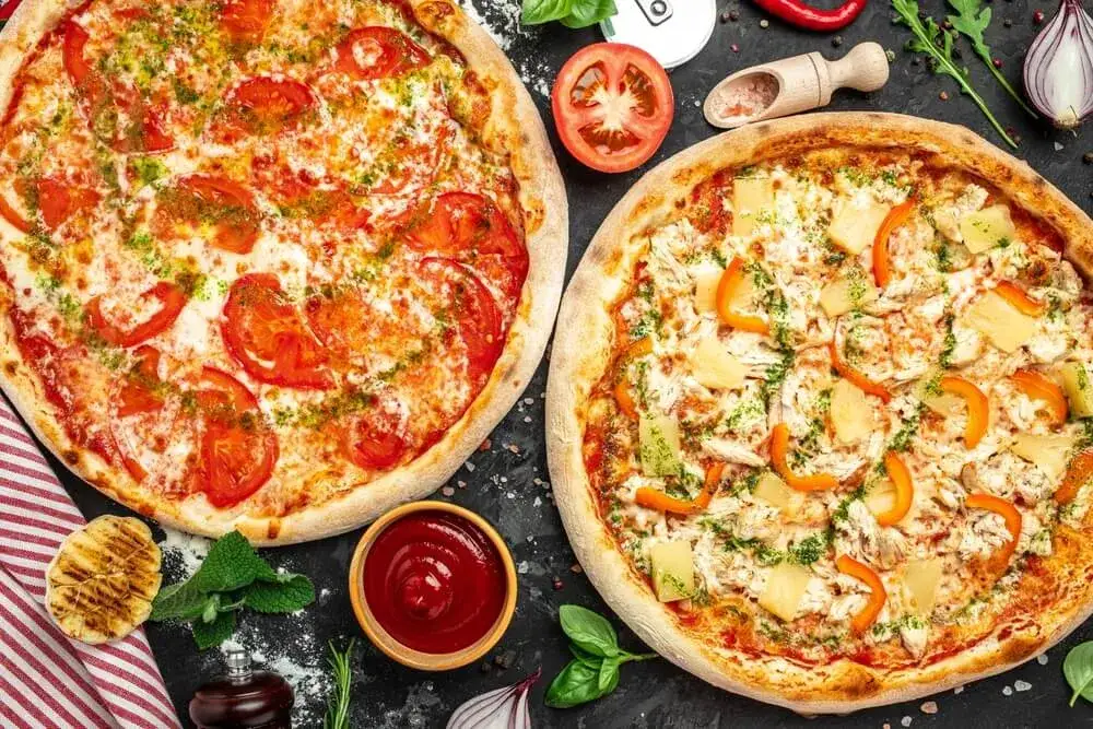 różne rodzaje pizzy kawałki