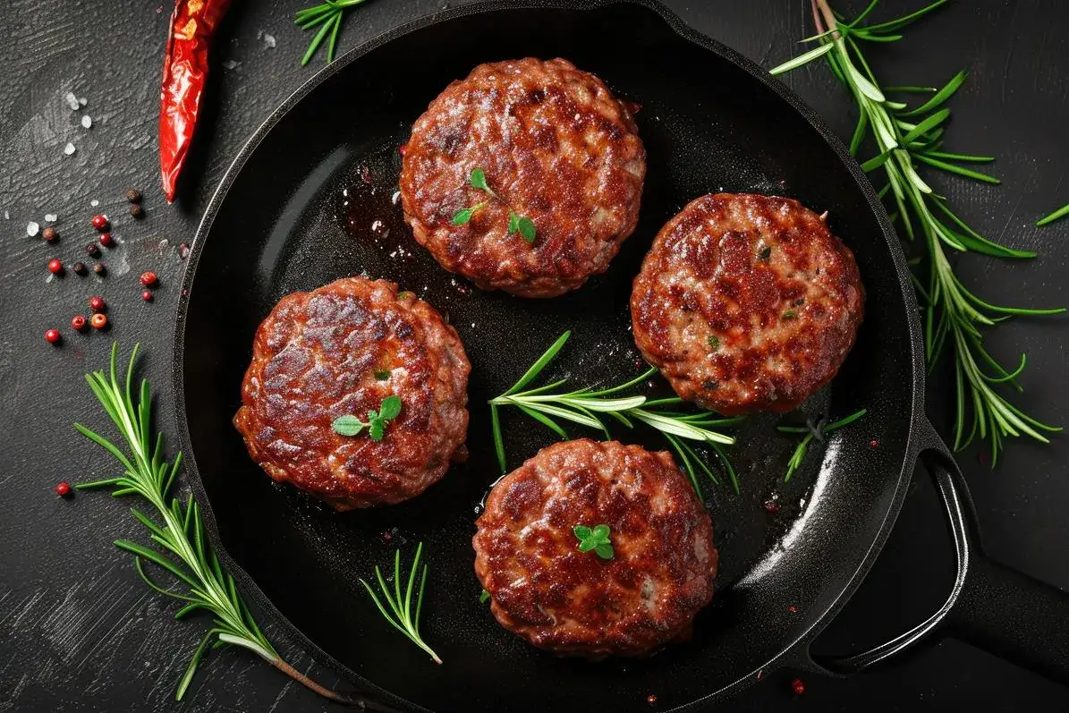 r&oacute;żne rodzaje kotlet&oacute;w do burgera wołowy kurczak wege