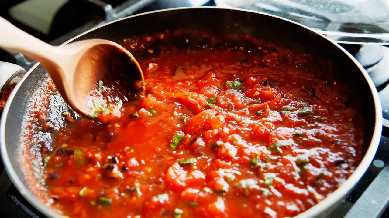 świeże składniki na sos spaghetti