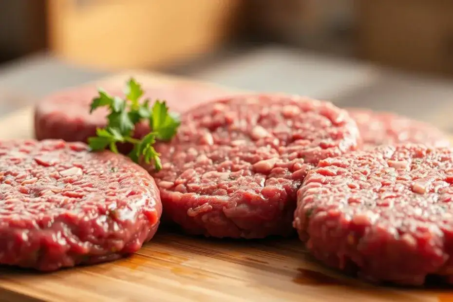 różne kawałki wołowiny na burgery, mięso z tłuszczem 80/20